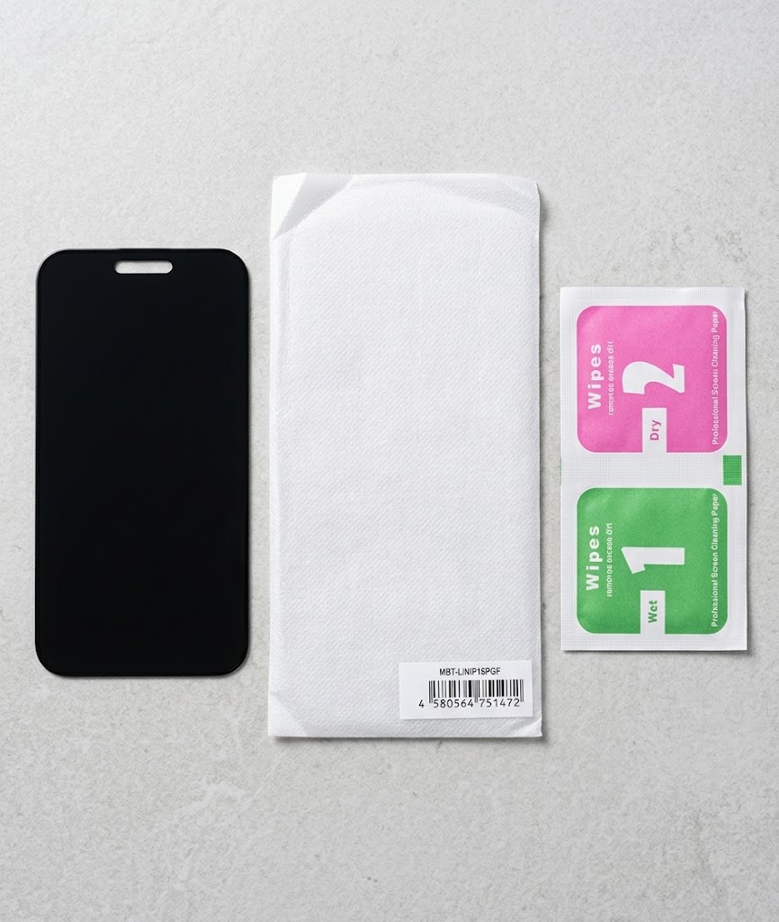 iPhone16用 スクリーンプロテクタ セット画像